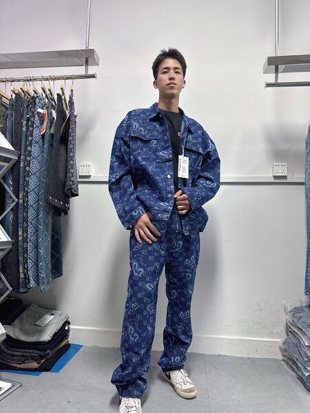 Ensemble veste et jean homme