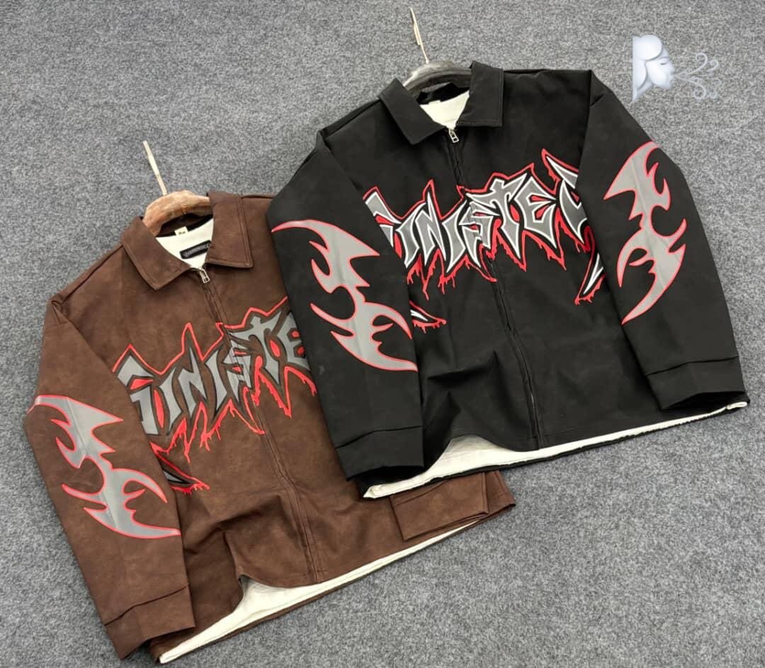 Veste en similicuir streetwear