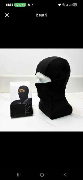 Cagoule thermique noire