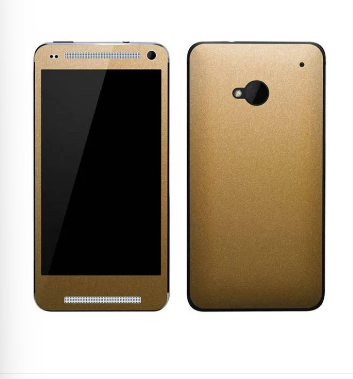 HTC ONE Golden Brushed Metal Texture Mobile Skin