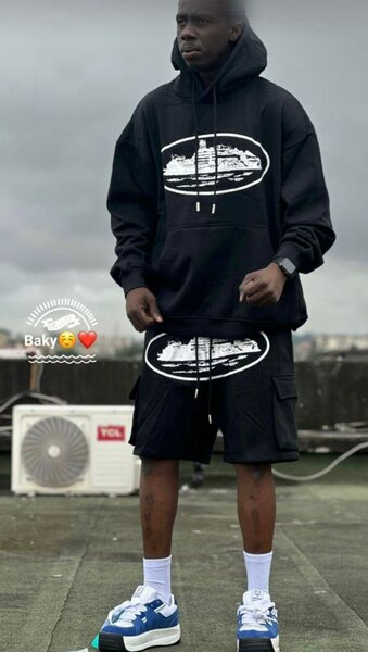 Black Hoodie & Shorts Set