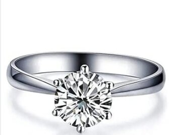 white gold plated ring for women with zircon For Women