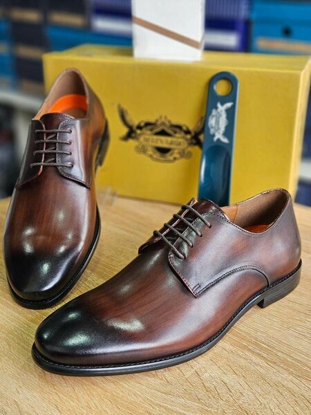 Derbies élégantes en cuir pour homme