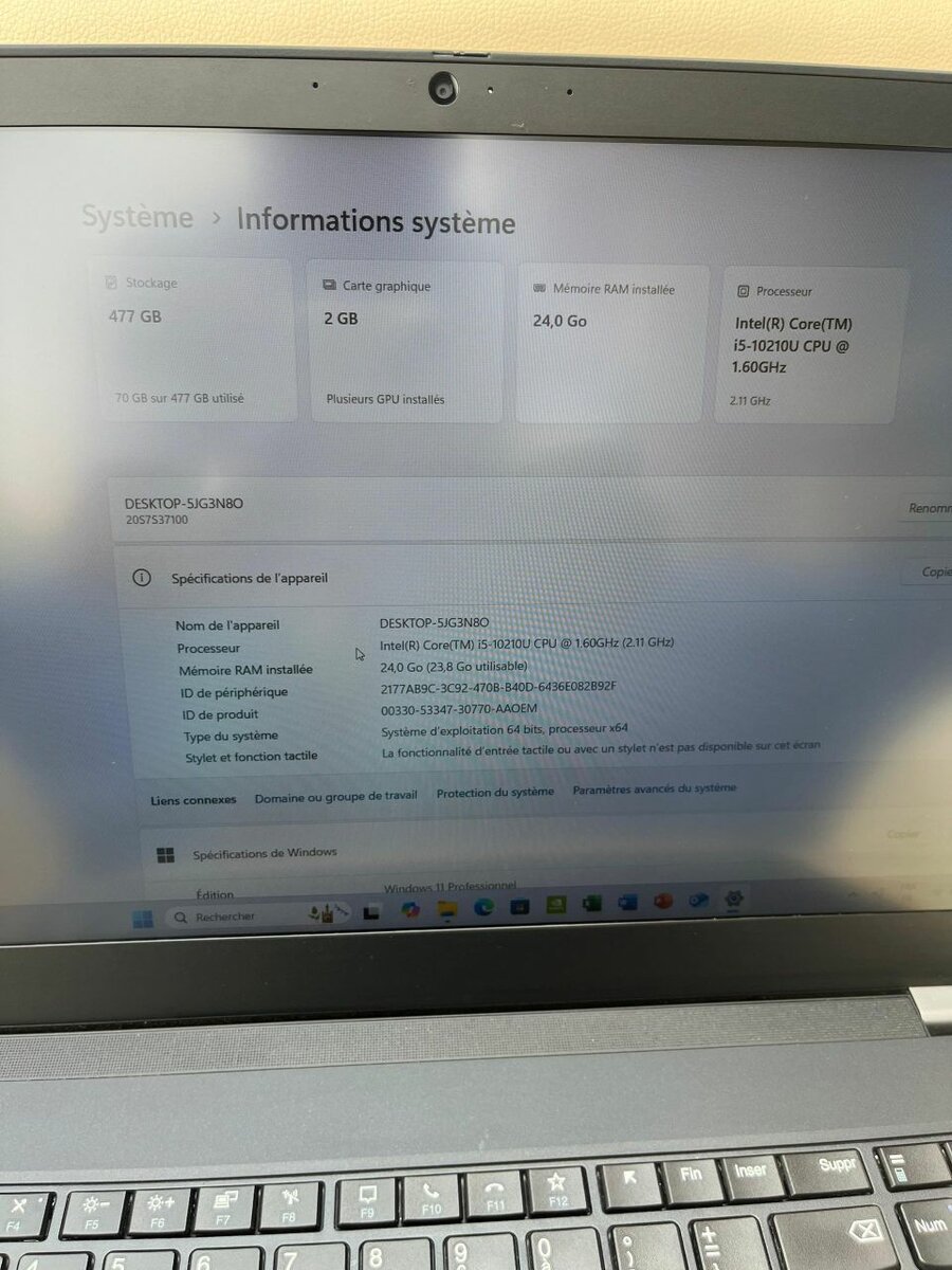 Lenovo ThinkPad i5 24Go RAM