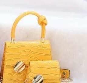 Sac à main en cuir jaune élégant