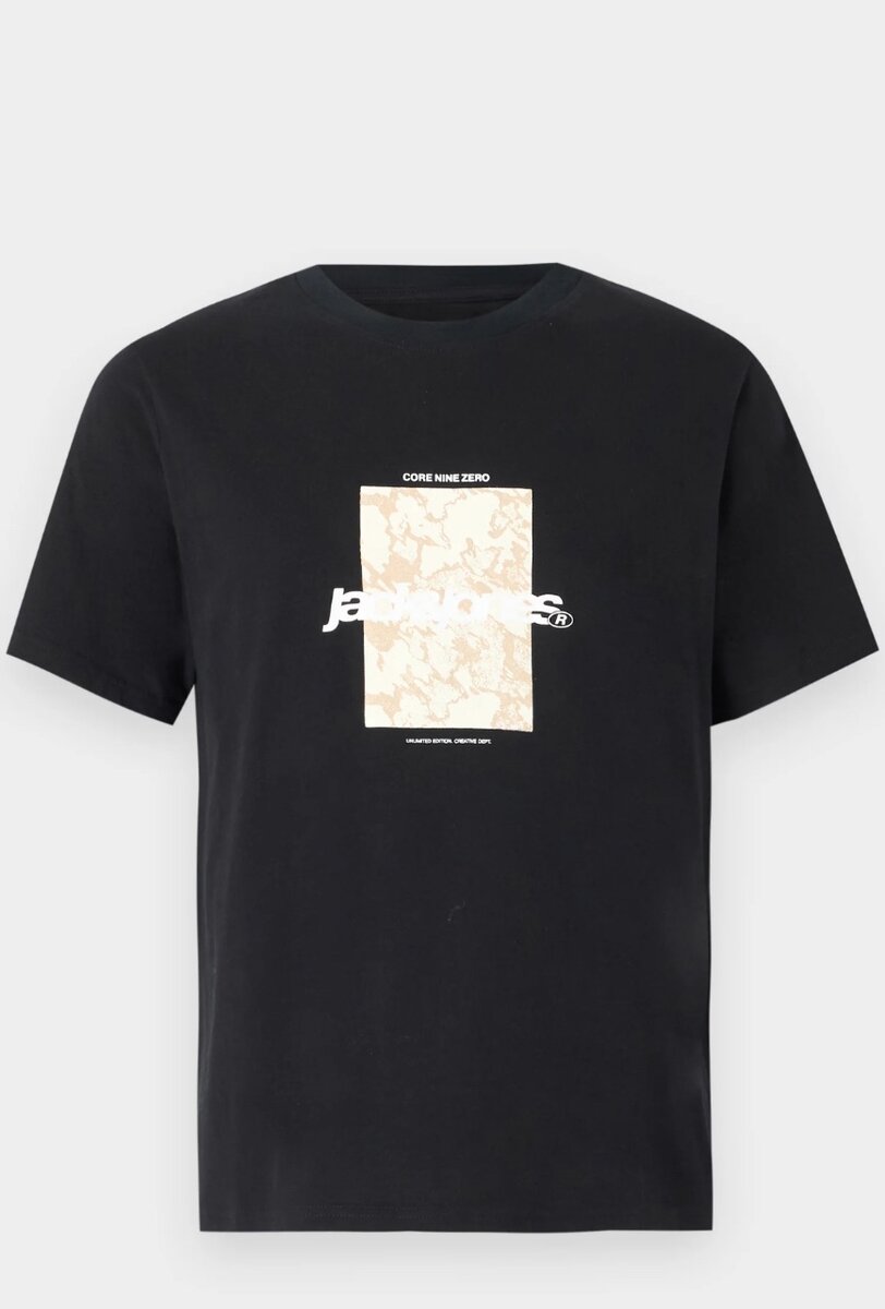 T-shirt noir graphique homme