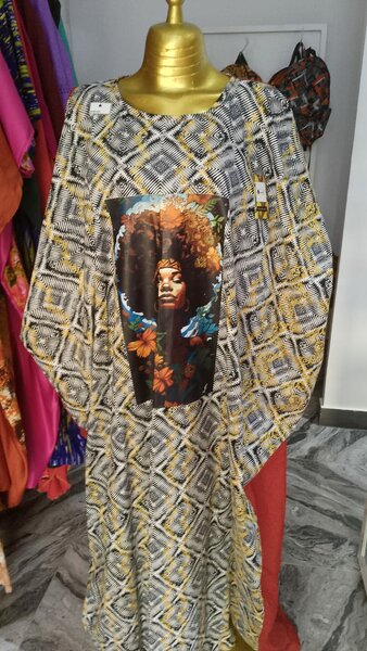 Robe kaftan colorée femme