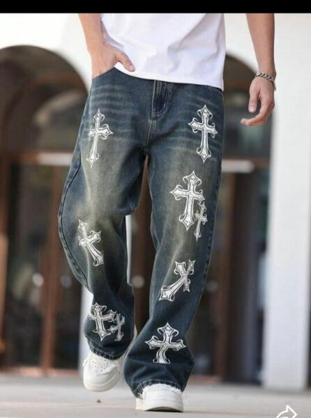 Jean ample croix tendance