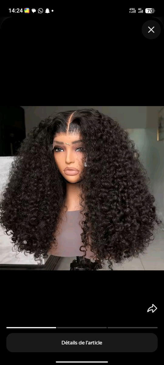 Perruque Bouclée Naturelle