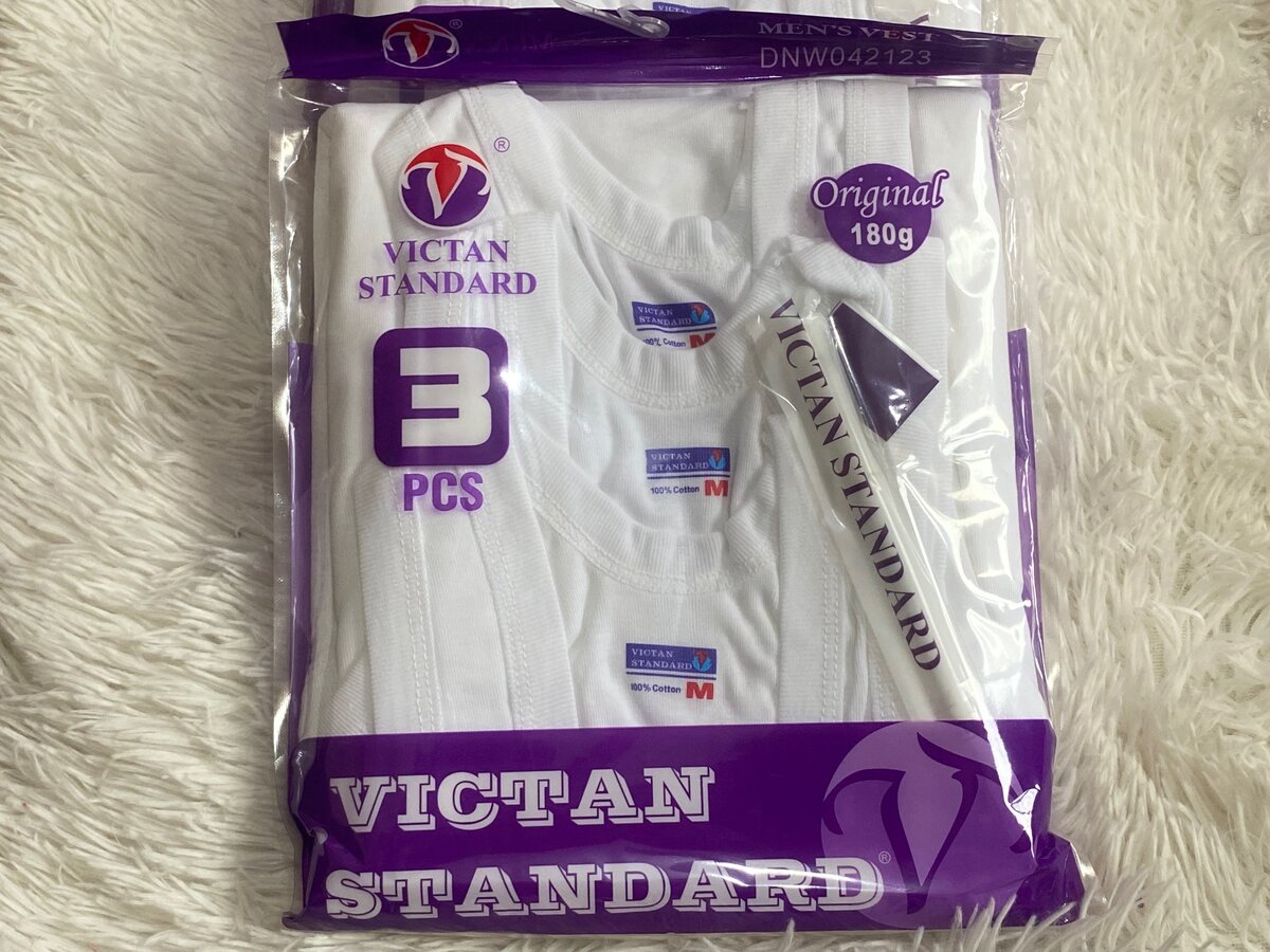 3 in 1 Victan Standard Men Singlet/Vest - 100% Cotton