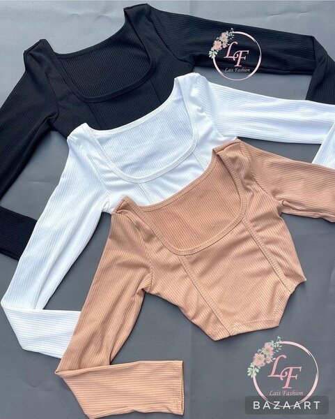 Haut court à manches longues