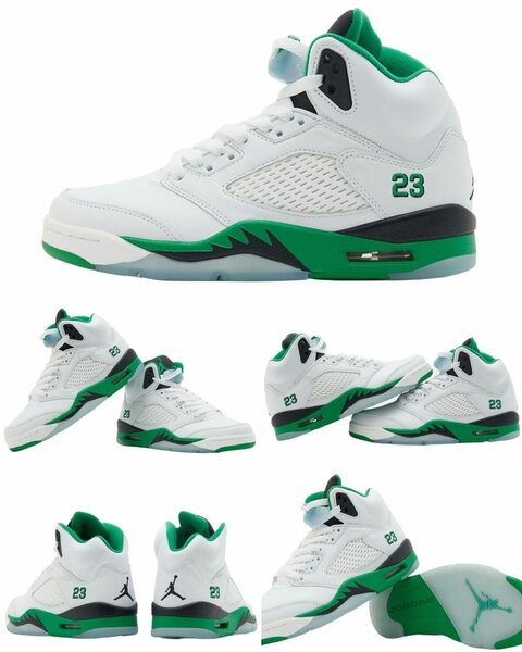 Jordan 5 ( green and white )