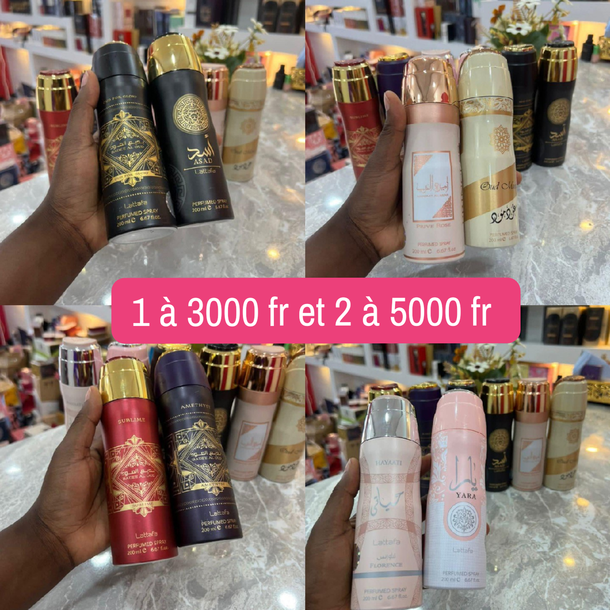 Déodorant Lattafa et Eau de  P