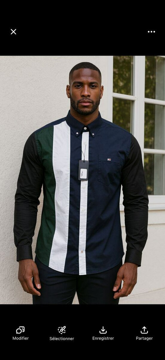 Chemise élégante à rayures