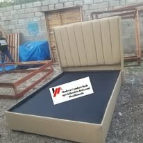 custom made bed with a high base