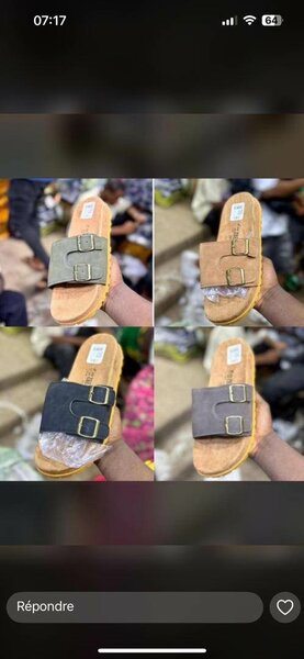 Sandales en cuir à boucle