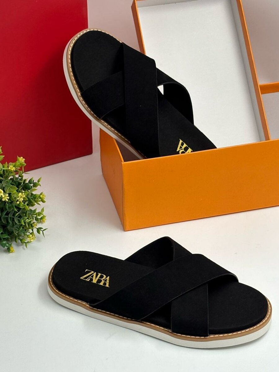 Quality Zara Black Slippers