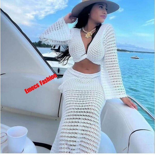 Robe Plage Crochet Blanche