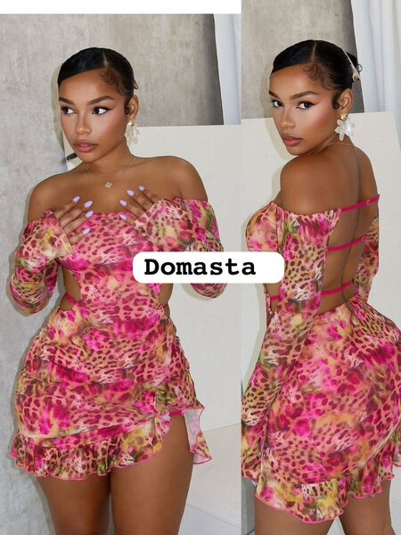 Robe soirée chic léopard