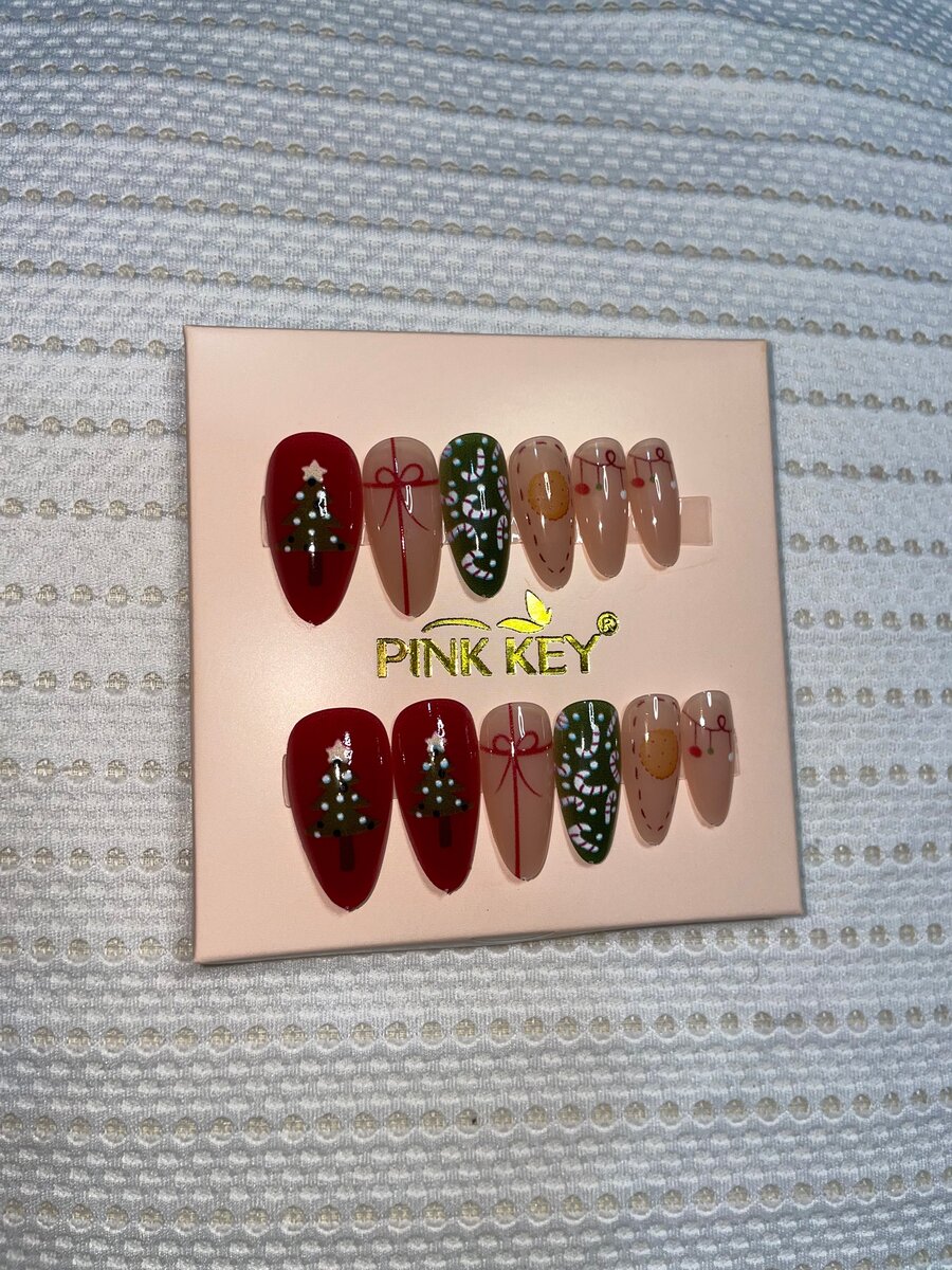 Ongles Press-On Festifs Pink Key