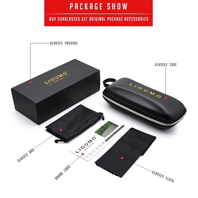 LIOUMO Photochromic & Polarized Night Vision Sunglasses