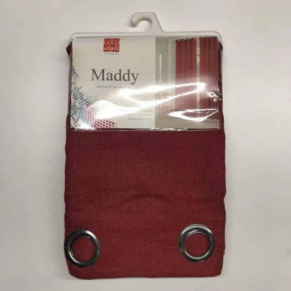 Rideau Maddy rouge œillets