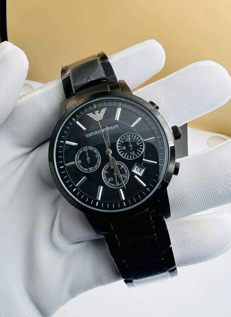 Montre en acier avec coffret