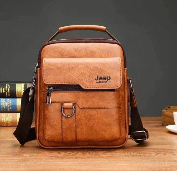 Sac à bandoulière en cuir Jeep pour homme