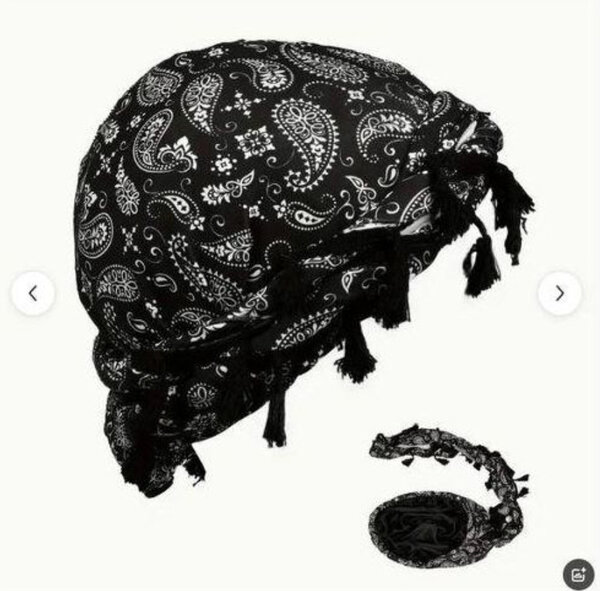 Casquette Bandana Ethnique Noir