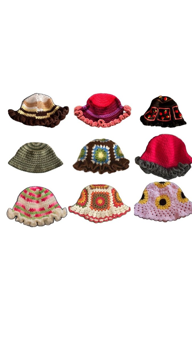Chapeaux en crochet uniques