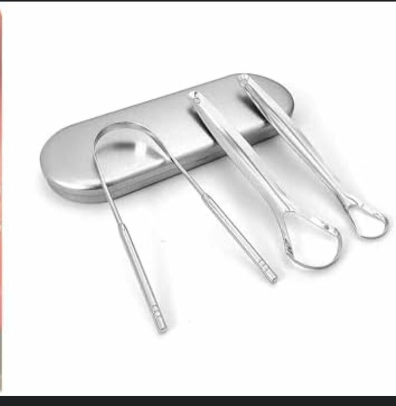 3-in-1 Stainless Steel Tongue Scraper