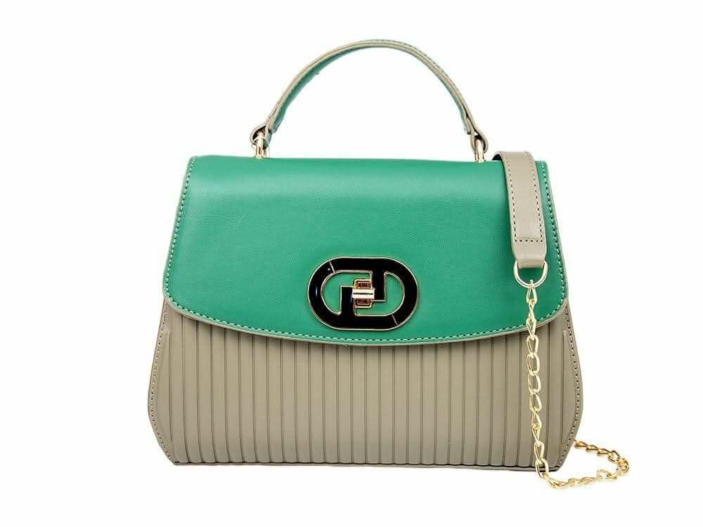 Sac à main élégant bicolore