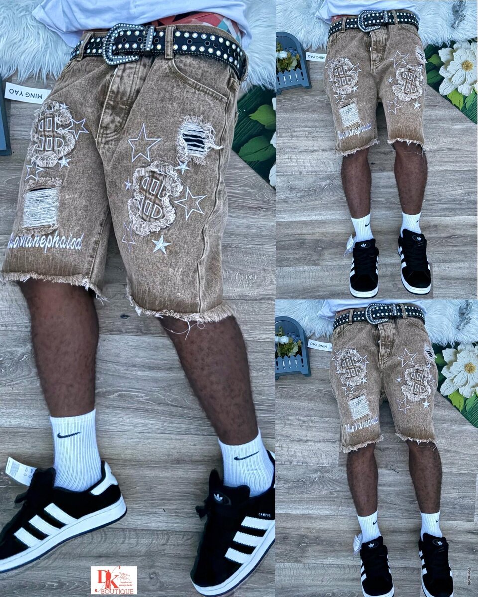 Shorts en jean décontractés homme
