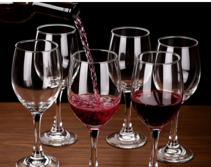 Verres à vin élégants 6pcs