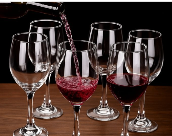 Verres à vin élégants 6pcs