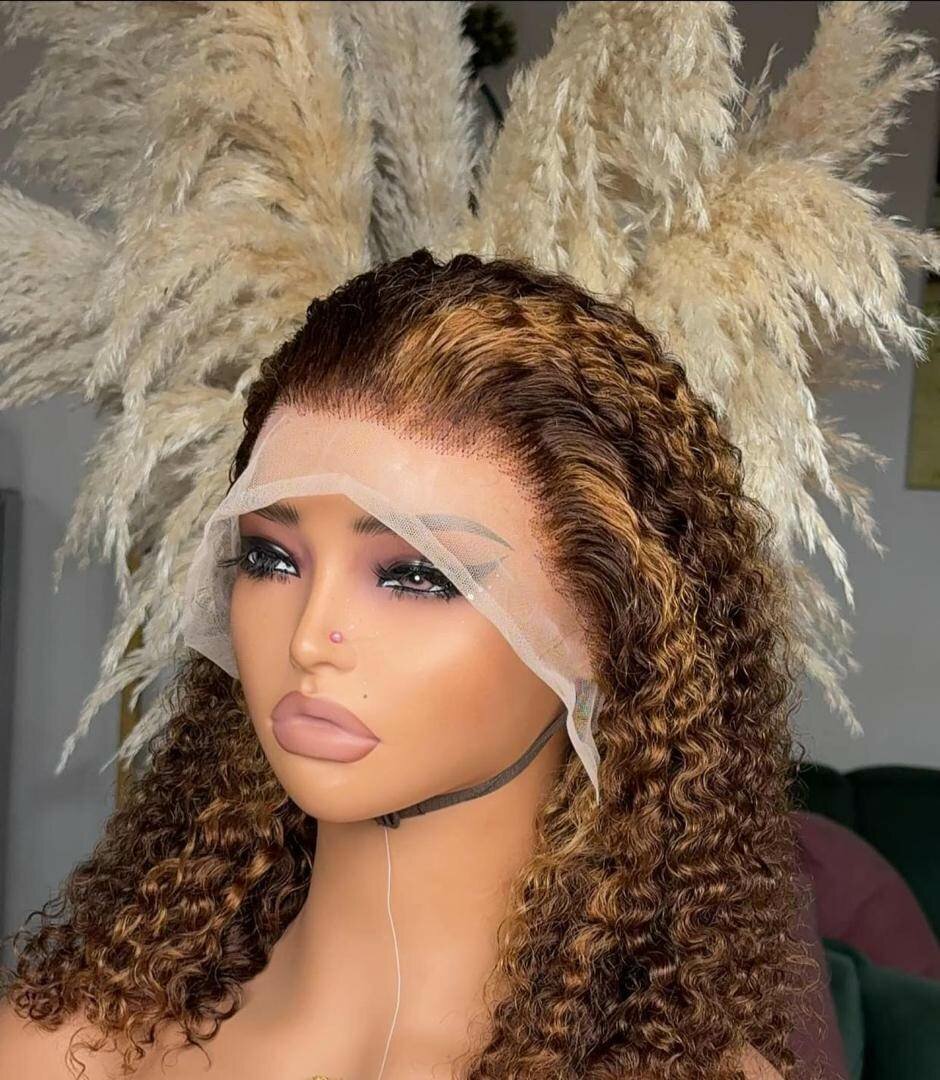 Perruque lisse et bouclé