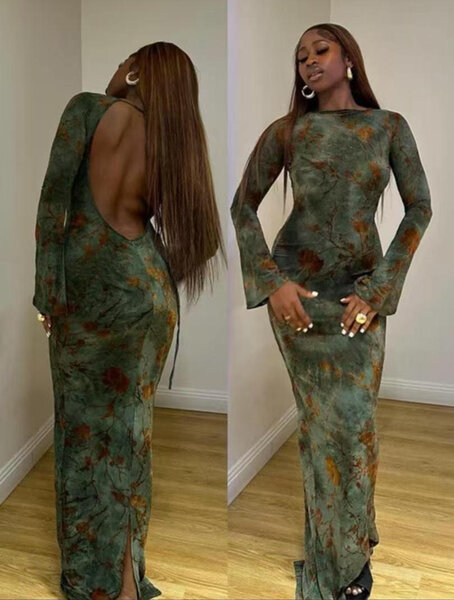 Robe longue à dos nu chic