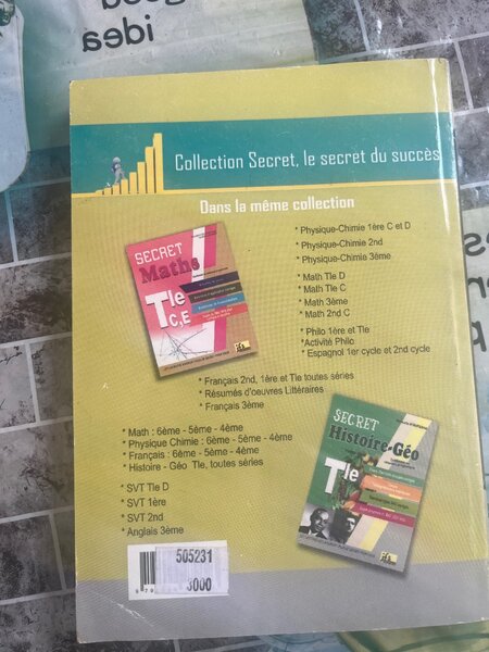 Livre Secret Philo Terminale