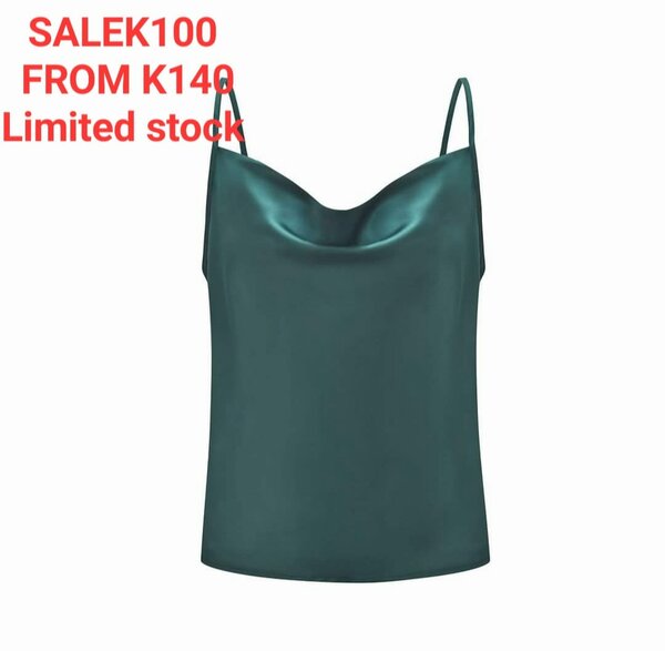 Silk top, green