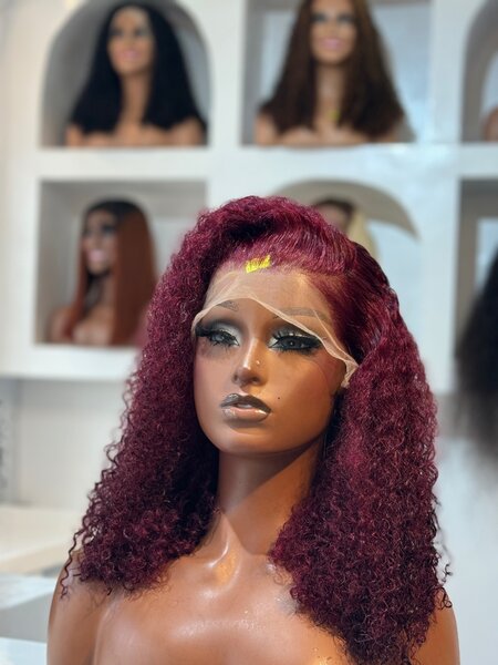 Burgundy Wet Curls