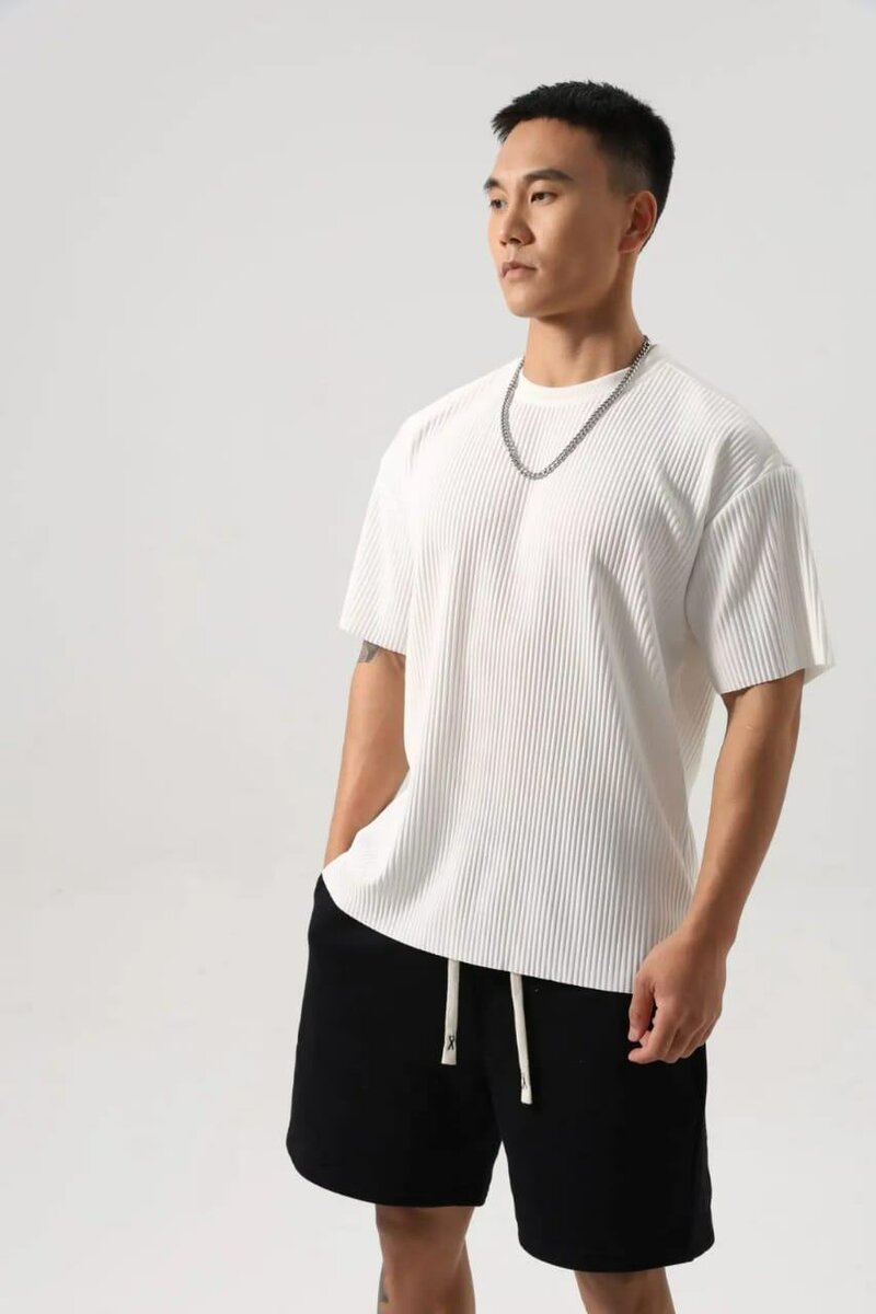 T-shirts en maille plissée