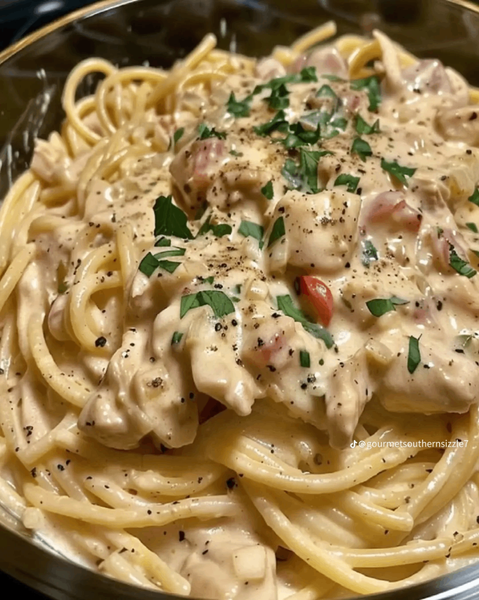 Pâtes crémeuses au poulet