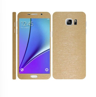 Samsung Galaxy Note 5 Golden Brushed Metal texture Mobile Skin