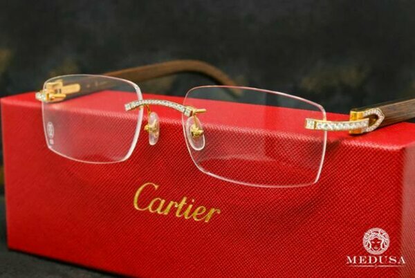 Lunettes Cartier sans monture transparentes