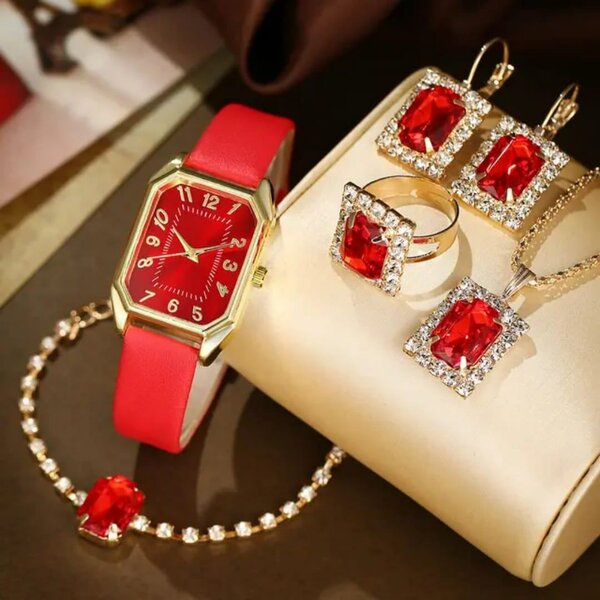 Ensemble Montre et Bijoux Brillants
