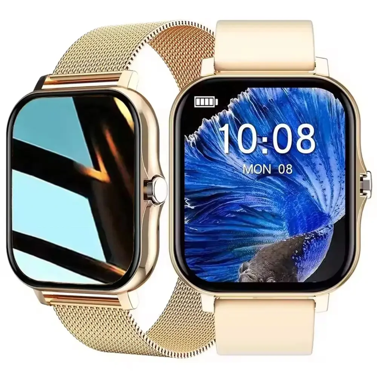 Montre Connectée Dorée Élégante