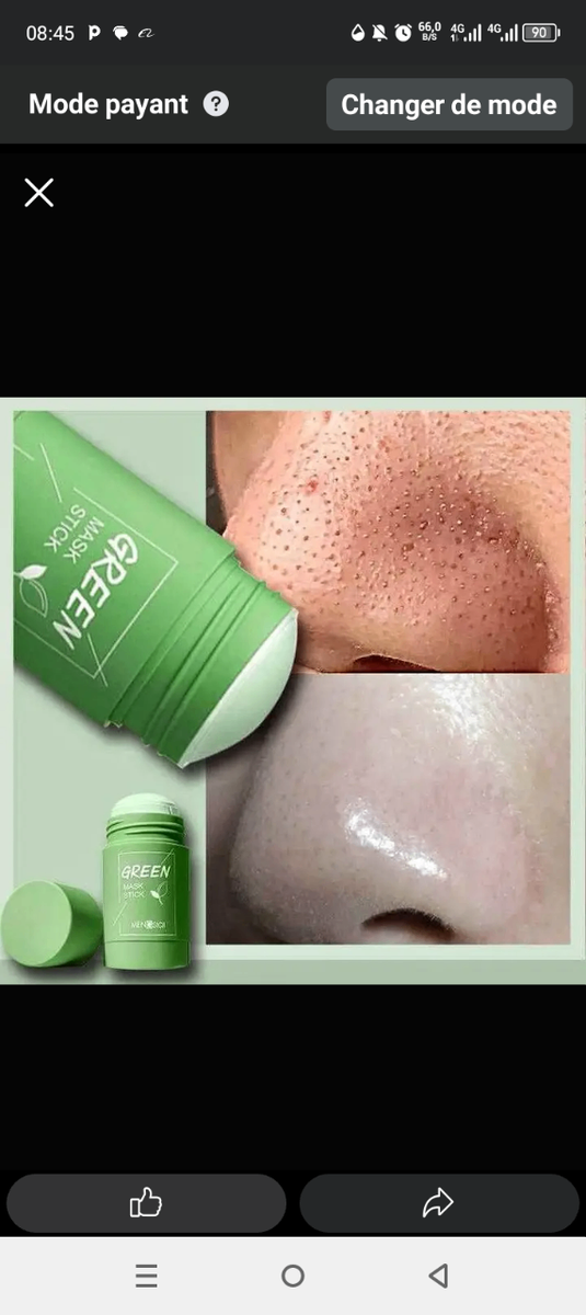 Masque à l'argile verte