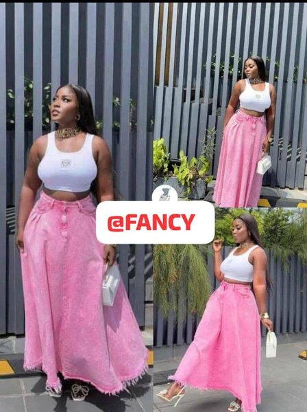 Jupe longue rose élégante