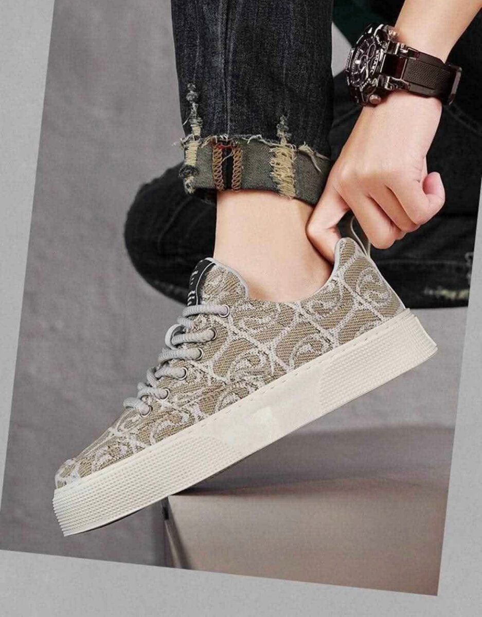 Baskets tendance en toile homme