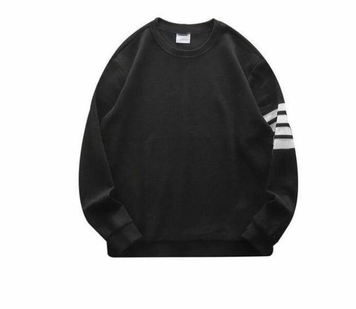 Sweatshirt noir à rayures